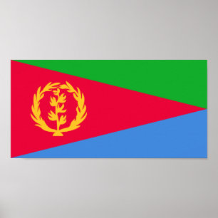 Flagge Eritrea Poster