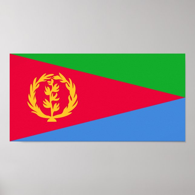 Flagge Eritrea Poster (Vorne)
