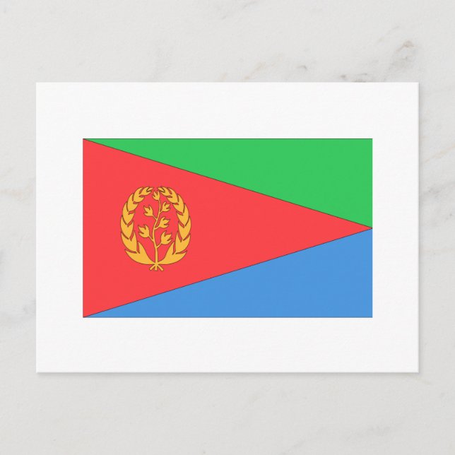 Flagge Eritrea Postkarte (Vorderseite)