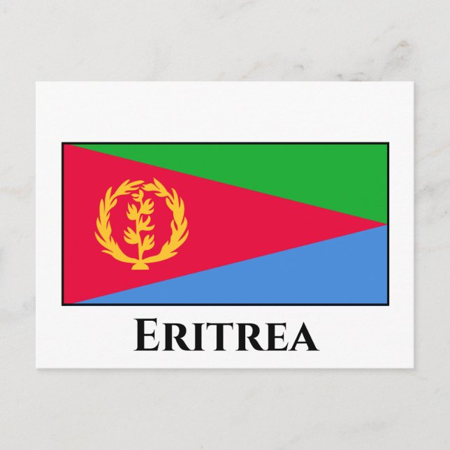 Flagge Eritrea Postkarte (Vorderseite)