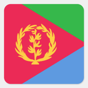 Flagge Eritrea Quadratischer Aufkleber