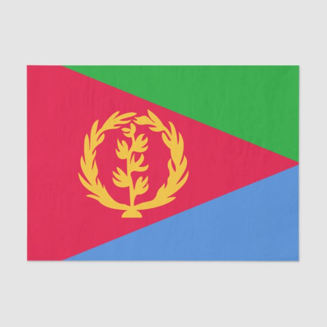 Flagge Eritrea Seidenpapier (Vorderseite)