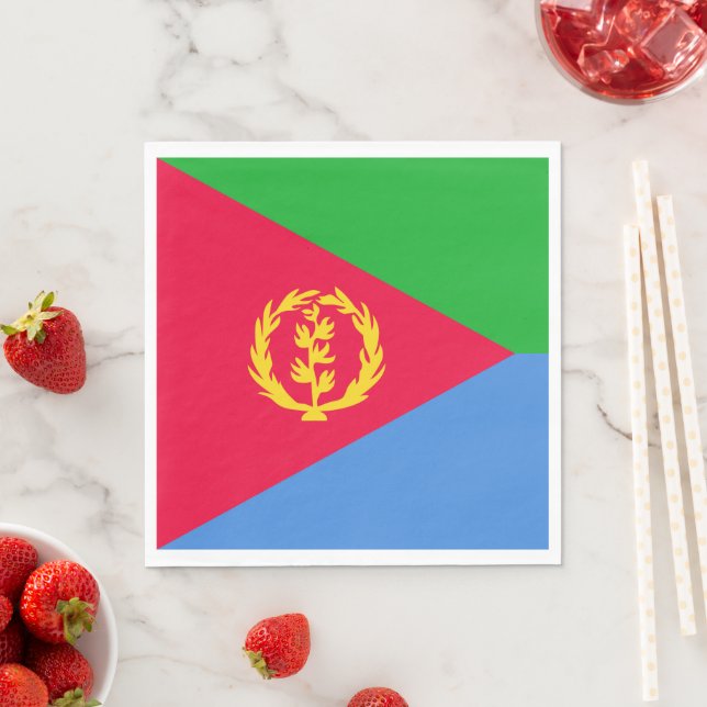 Flagge Eritrea Serviette (Beispiel)