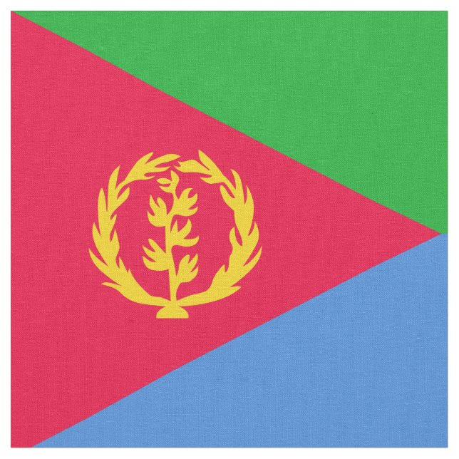 Flagge Eritrea Stoff (Nahaufnahme)