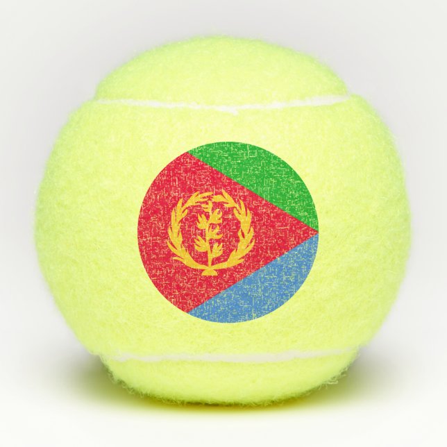 Flagge Eritrea Tennisbälle (Vorderseite)