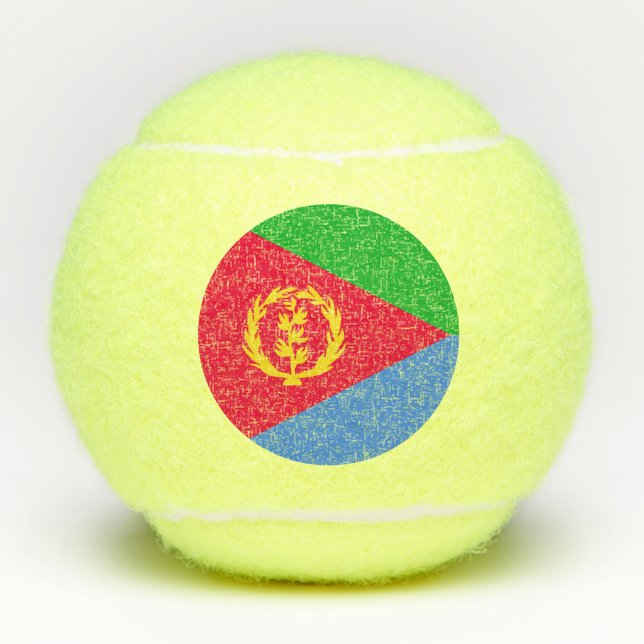 Flagge Eritrea Tennisbälle (Vorderseite)