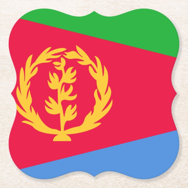 Flagge Eritrea Untersetzer (Vorderseite)