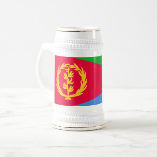 Flagge Eritreas Bierglas