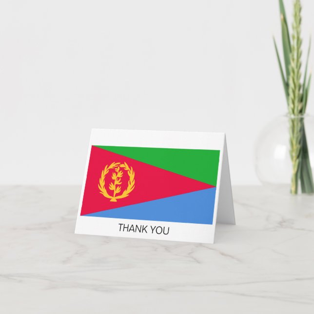 Flagge Eritreas Dankeskarte (Vorderseite)