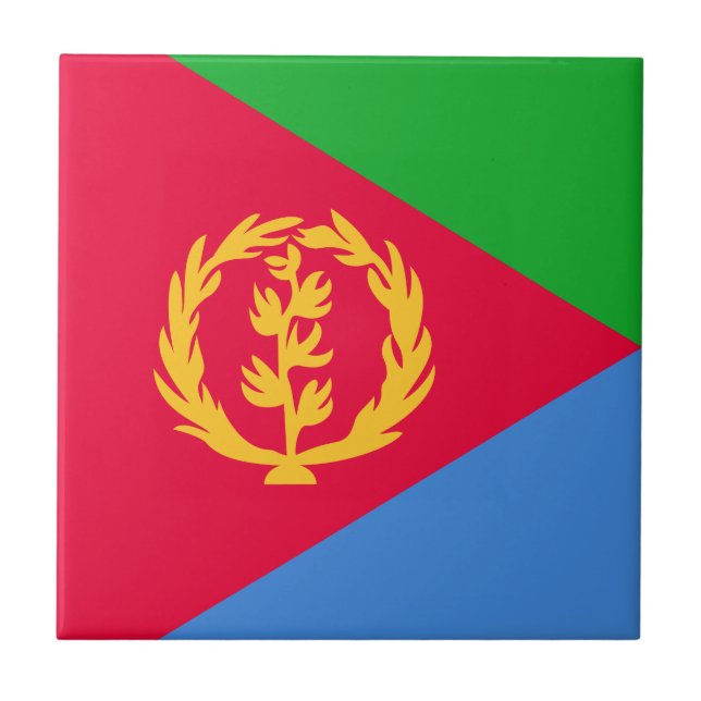 Flagge Eritreas Fliese (Vorderseite)