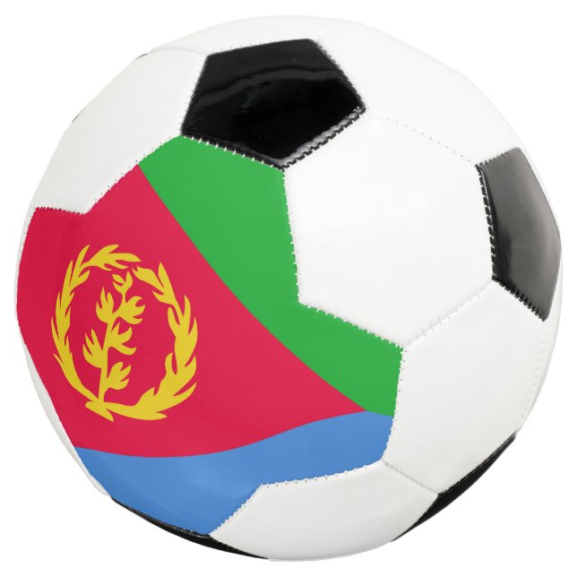 Flagge Eritreas Fußball (Dreiviertel)