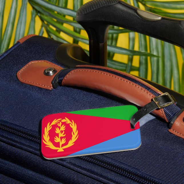 Flagge Eritreas Gepäckanhänger (Vorderseite Insitu 3)