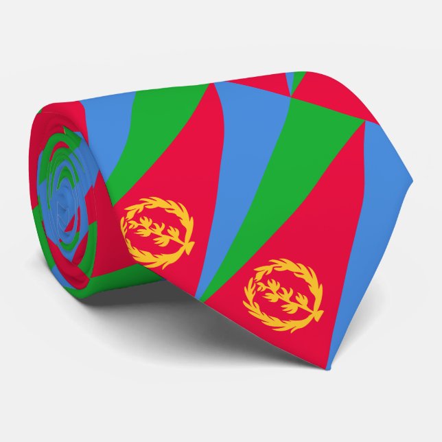 Flagge Eritreas Krawatte (Gerollt)