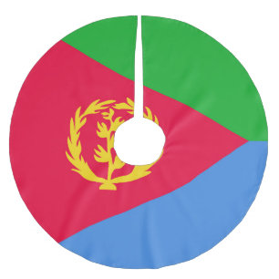 Flagge Eritreas Polyester Weihnachtsbaumdecke