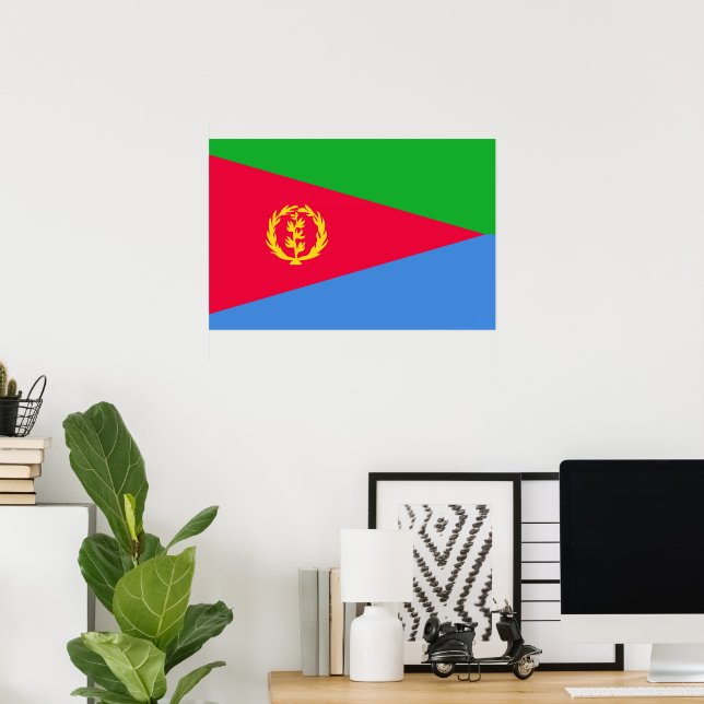 Flagge Eritreas Poster (Heimbüro)