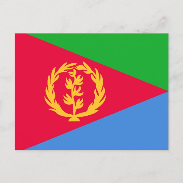 Flagge Eritreas Postkarte (Vorderseite)
