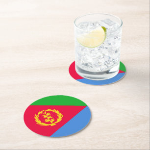 Flagge Eritreas Runder Pappuntersetzer