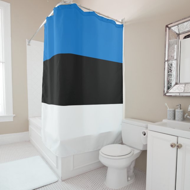 Flagge Estlands Duschvorhang (Beispiel)