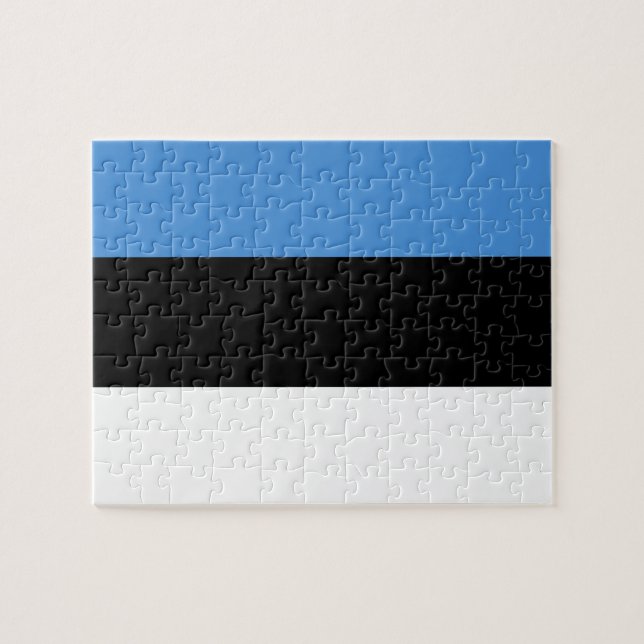 Flagge Estlands Foto Puzzle (Horizontal)