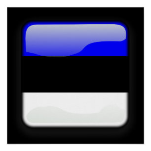 Flagge Estlands Poster