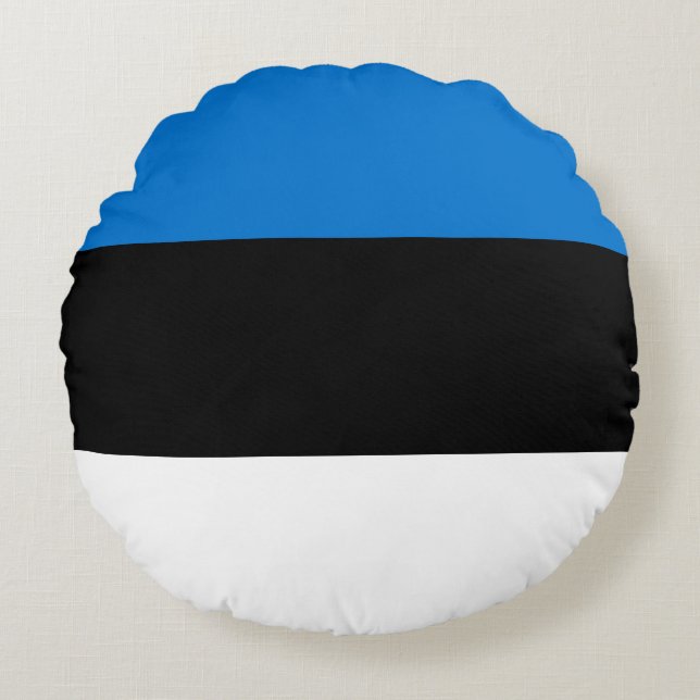 Flagge Estlands Rundes Kissen (Vorderseite)