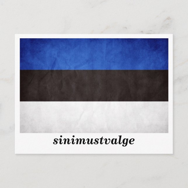 Flagge Estlands ‚sinimustvale‘ Postkarte (Vorderseite)
