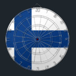 Flagge Finnland Dartscheibe<br><div class="desc">Finnische Flagge: Suomen lippu auch bekannt als "Siniristilippu"(Die Flagge am Blauen Kreuz)</div>