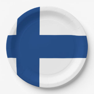 Flagge Finnland Pappteller