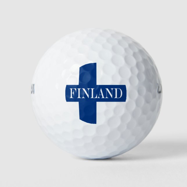 Flagge Finnlands Blaues Kreuz Suomi Golfball (Vorderseite)