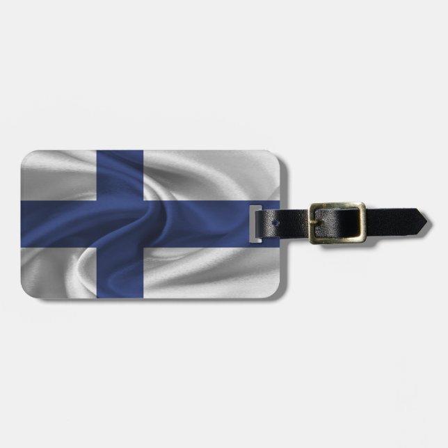 Flagge Finnlands Gepäckanhänger (Vorderseite horizontal)