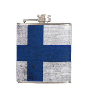 Flagge Finnlands Grunge Flachmann