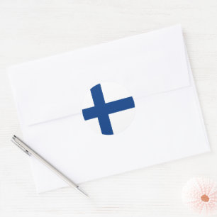 Flagge Finnlands Runder Aufkleber