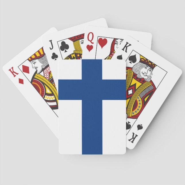 Flagge Finnlands Spielkarten (Rückseite)