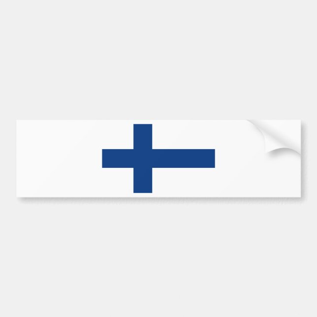 Flagge Finnlands - Suomen Lippu - Siniristilippu Autoaufkleber (Vorne)
