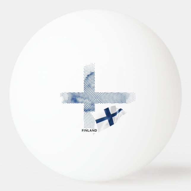 Flagge Finnlands Tischtennisball (Vorderseite)