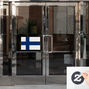 Flagge Finnlands zugeschnitten  Fensteraufkleber