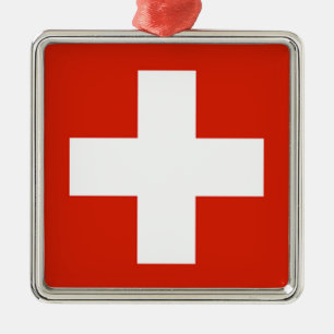 Flagge - Flagge - Fahne - die Schweiz - Schweiz Ornament Aus Metall