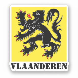 Flagge Flanderns Aufkleber