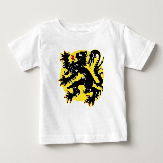 Flagge Flanderns Baby T-shirt (Vorderseite)