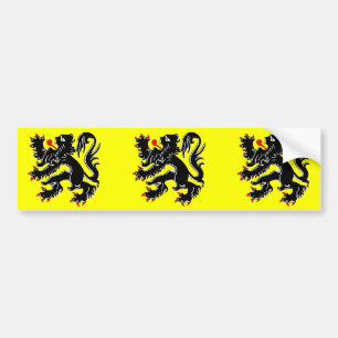Flagge Flanderns, Belgien Autoaufkleber