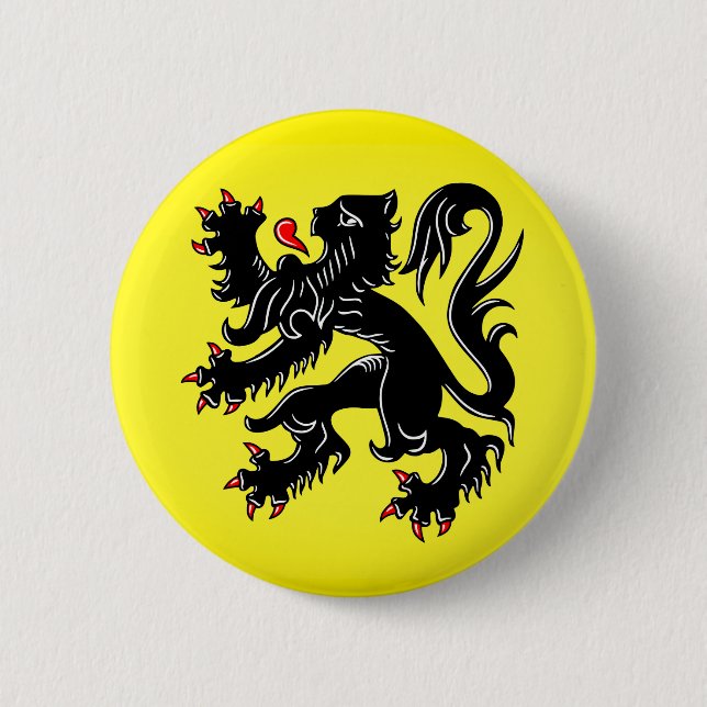 Flagge Flanderns Button (Vorderseite)