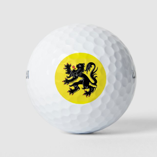 Flagge Flanderns Golfball (Vorderseite)