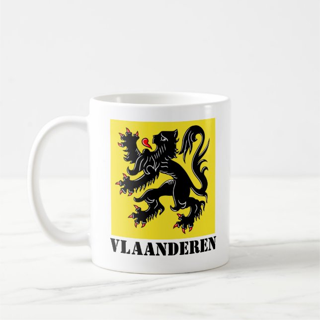 Flagge Flanderns Kaffeetasse (Links)