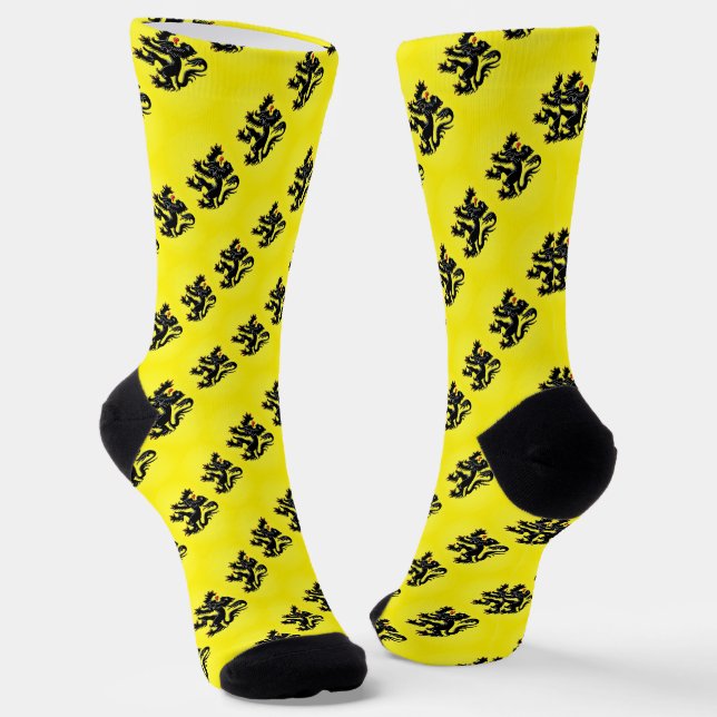 Flagge Flanderns Socken (Gewinkelt)