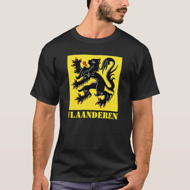 Flagge Flanderns T-Shirt (Vorderseite)