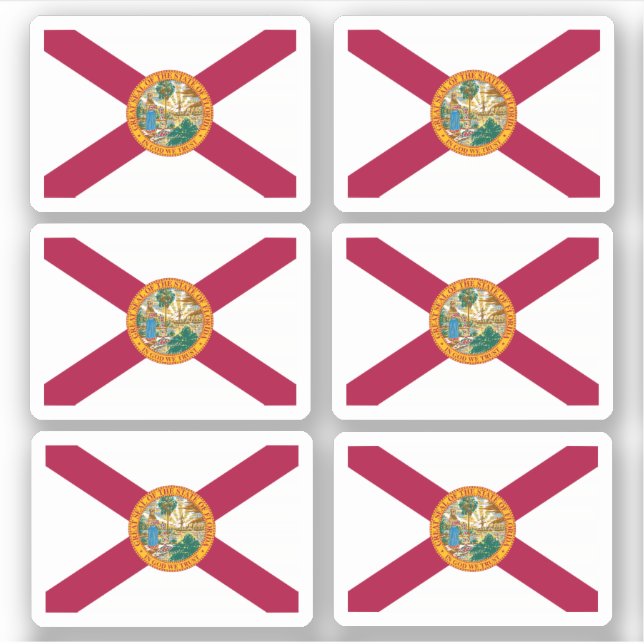 Flagge Floridas, amerikanische Staatsflagge Aufkleber (Vorderseite)