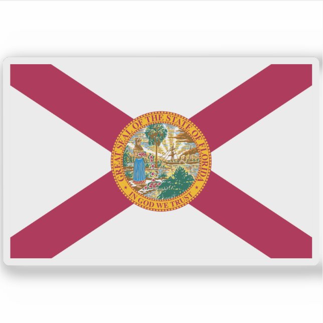 Flagge Floridas Aufkleber (Vorderseite)