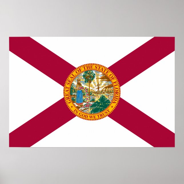 Flagge Floridas Poster (Vorne)