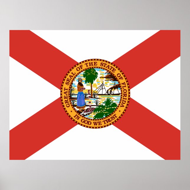 Flagge Floridas Poster (Vorne)