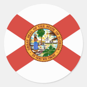 Flagge Floridas Runder Aufkleber
